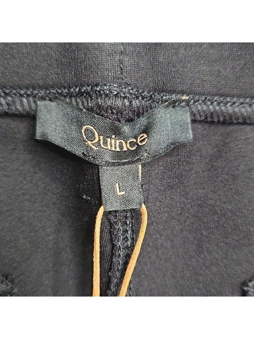 Quince Black Ponte Straight Leg Pants Large - Picture 7 of 10